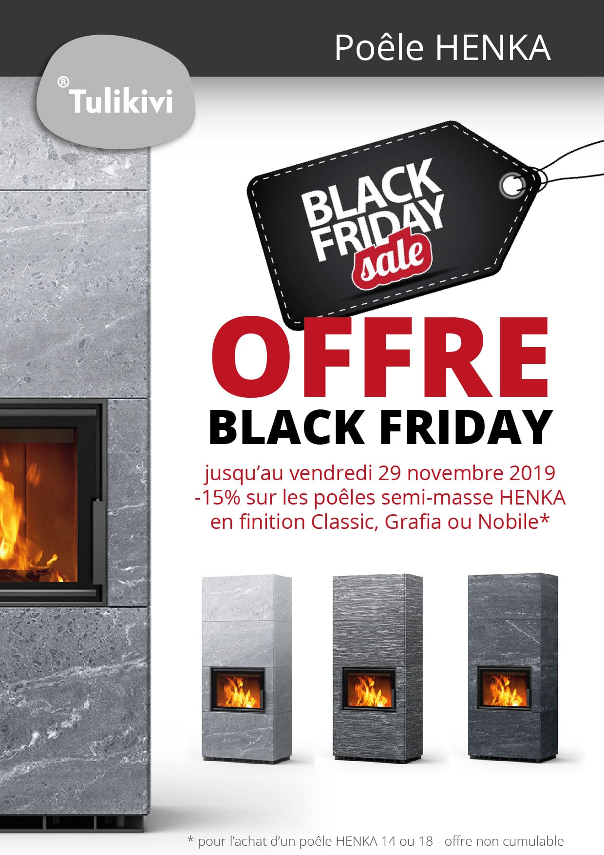 Black Friday : jusqu’au vendredi 29 Novembre 2019